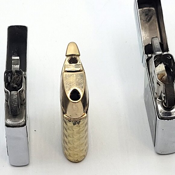 3 Vintage Cigarette Lighters Collectible Ronson, Zippo, Victor  AS-IS Non-Work - Picture 16 of 16